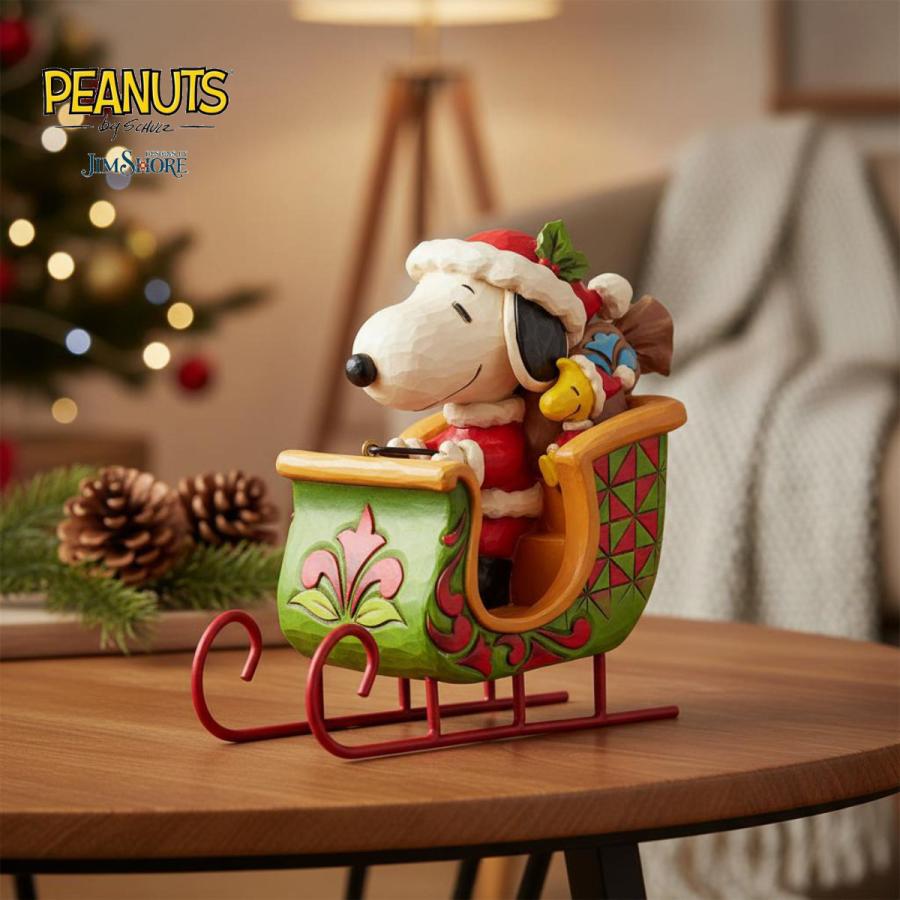 SNOOPY（スヌーピー） & ウッドストック そり 12.5cm クリスマス