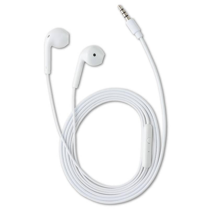 インナーイヤー型マイク付きイヤホン ホワイト : 手芸問屋ウイングス
