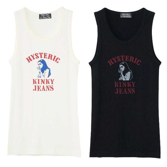 HYSTERIC GLAMOUR HYS KINKY JEANS タンクトップ白 HYSTERIC GLAMOUR