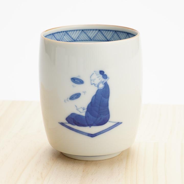 九谷焼 12種から選べる 湯呑 笛吹シリーズ 化粧箱入り/上出長右衛門窯