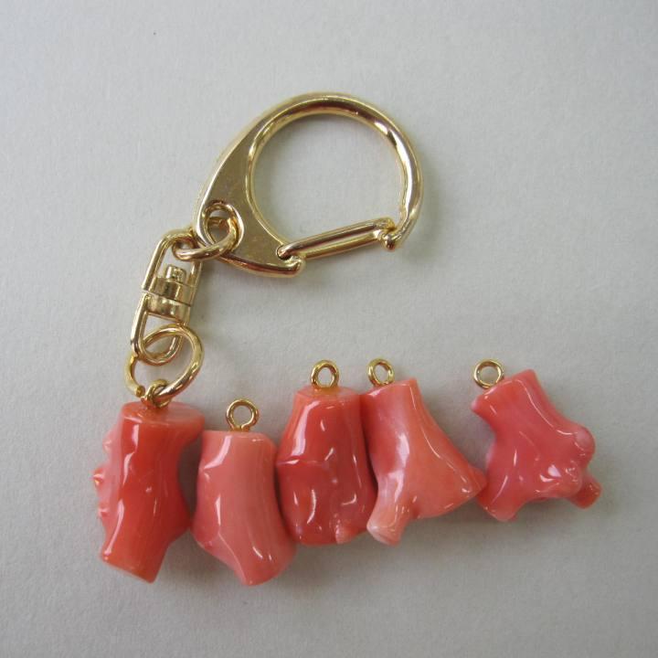 骨董品アンティーク品赤珊瑚薔薇お守り古物時代物コレクション7