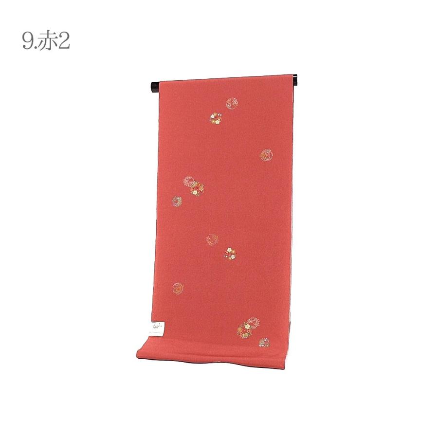 オレンジ 東レシルック 反物 洗える着物 きもの 反物 小紋