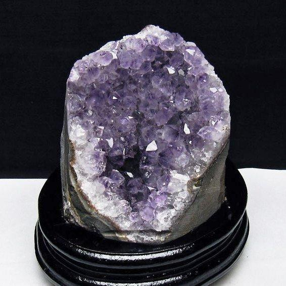1.3Kg アメジスト クラスター ウルグアイ産 原石 amethyst 台座付属
