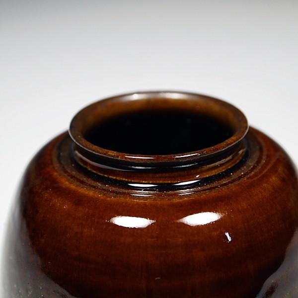 送料無料（茶道具/濃茶器）唐物大名物 茜屋茄子茶入写し 笹田有祥作