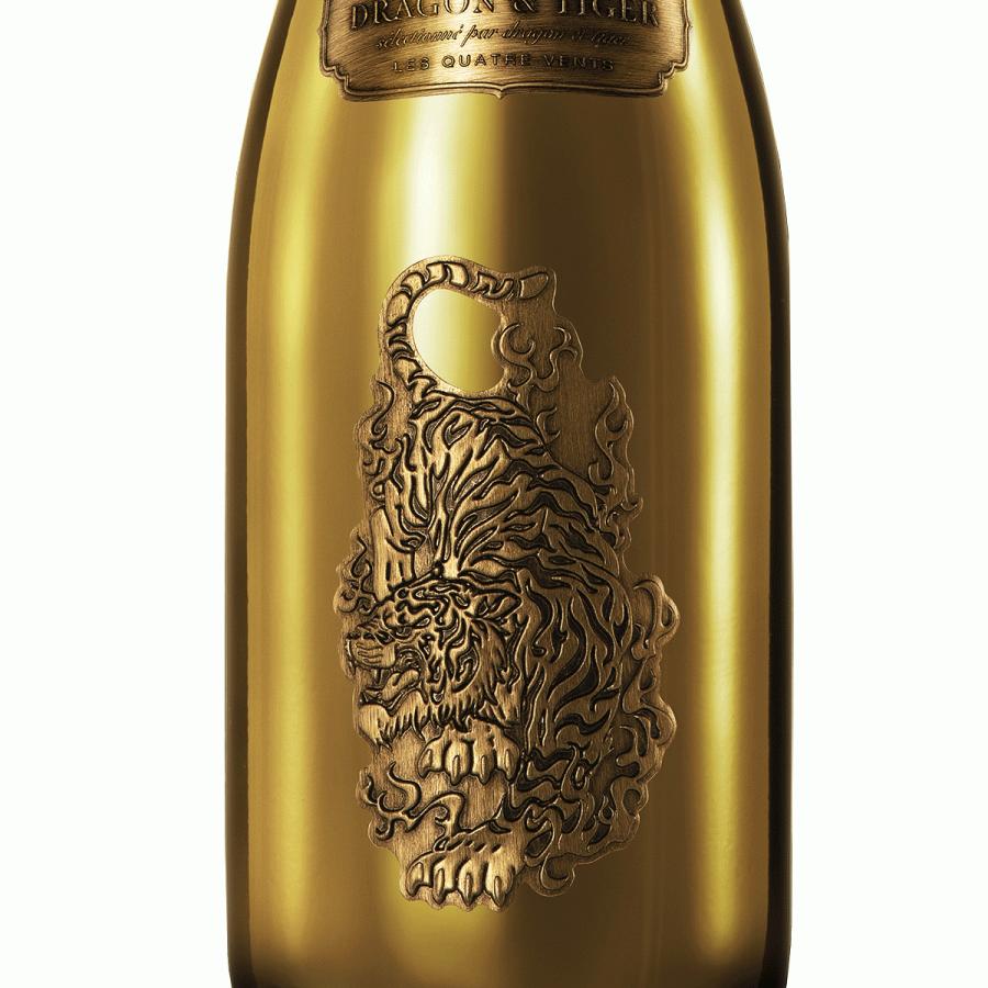 未開栓】ドラゴンシャンパン 龍・虎 ゴールド 2本セット 未開栓