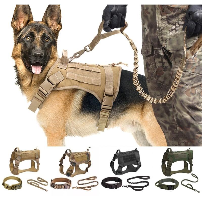 犬 ハーネス リード 首輪 3点セット 軍犬 ミリタリー k9 服 大型犬