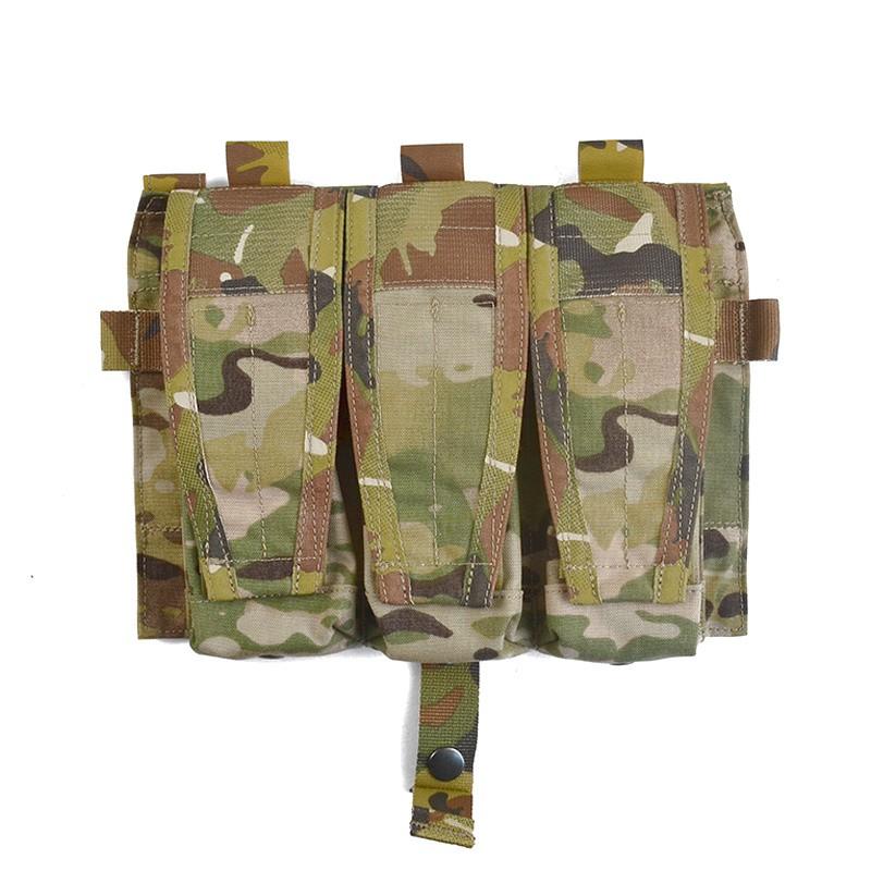 トリプルマガジンポーチ フラップパネル / マルチカム 実物生地