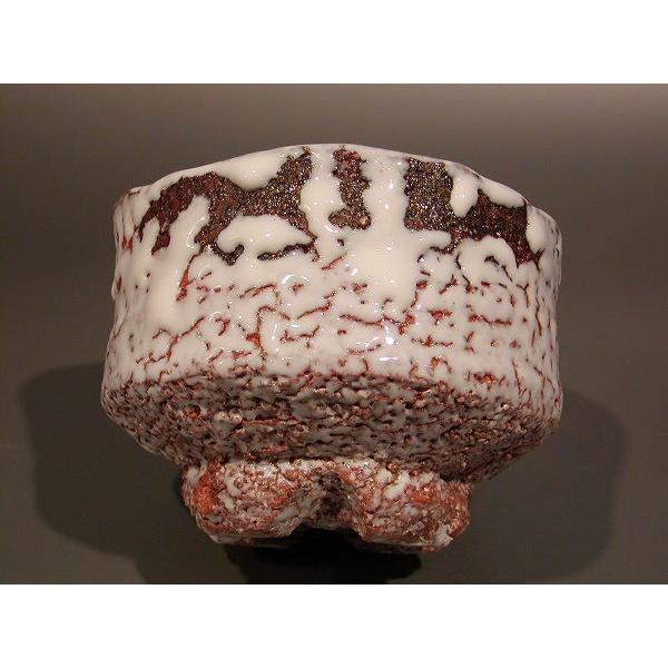 茶道具 抹茶茶碗 萩焼 白釉 鬼萩割高台 M-1、渋谷泥詩作 : 佐藤大観堂