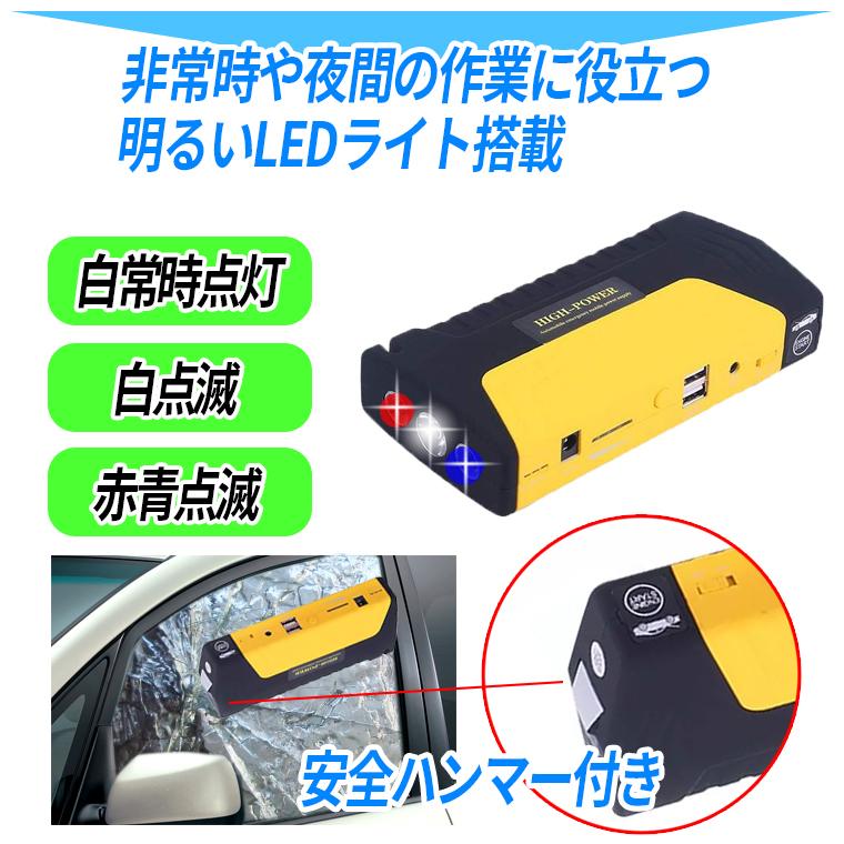 ジャンプスターター モバイルバッテリー 12V バッテリー上がり