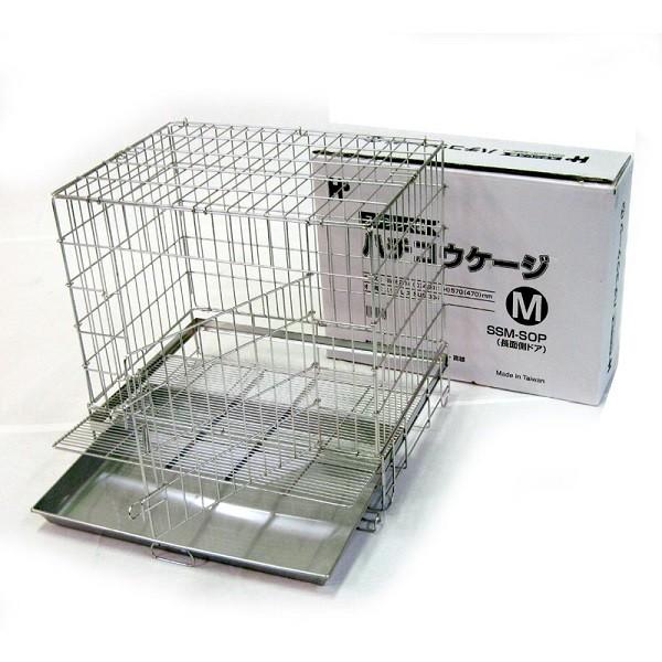 ハチコウ ステンレスケージM−SOP 長面扉620mm×450mm×H570mm 頑丈