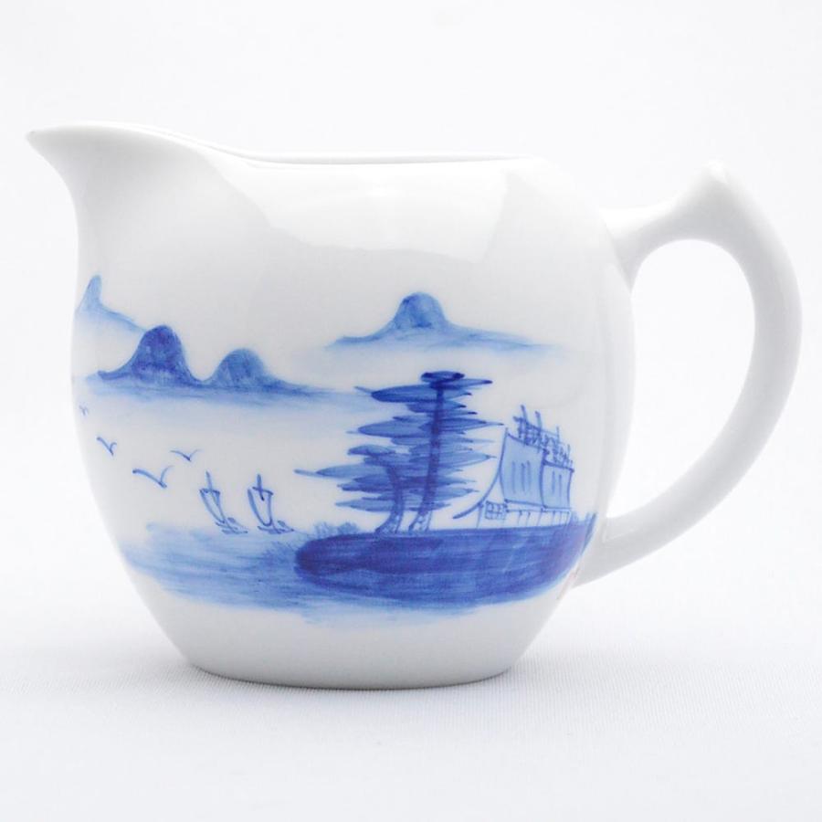 中国茶器・青花磁器茶海(山水)200ml（満水240ml） : 天香茶行・Yahoo店