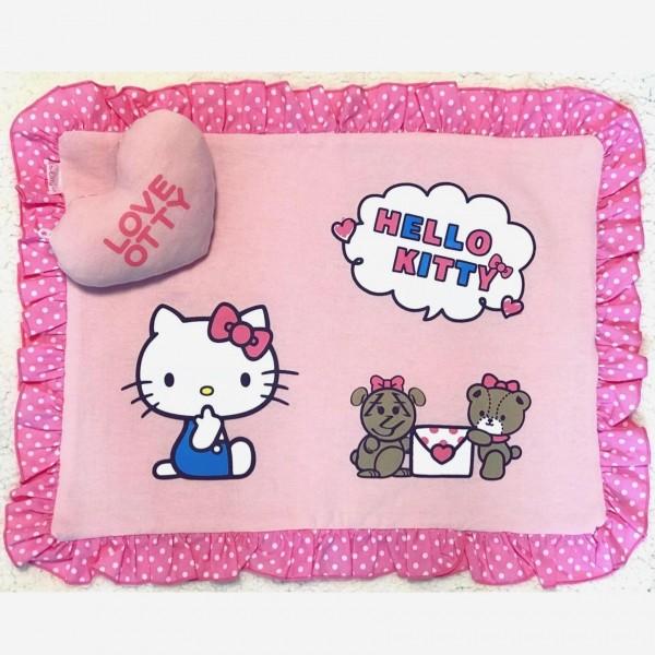 Otty＋HELLO KITTY フリル付きカフェマット Otty＋HELLO KITTY フリル