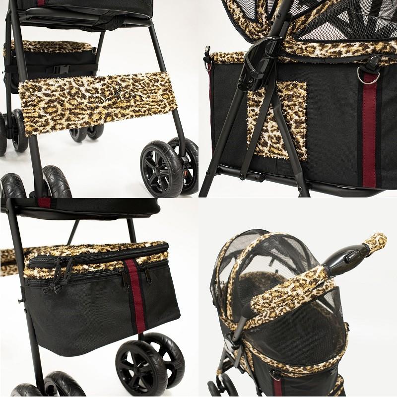 天使のカート レオパード・ブラック(M) 犬用品 ペット キャリーバッグ