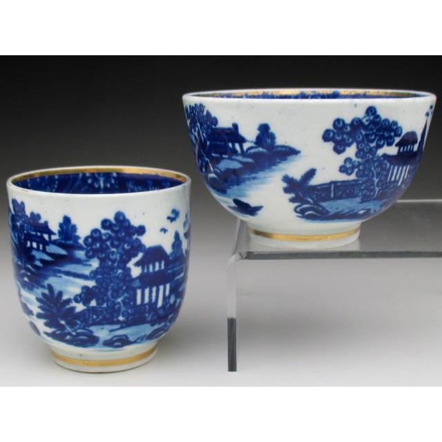 ROYAL WORCESTER ウースター 初期 藍染付東洋風景絵 ティーボウル