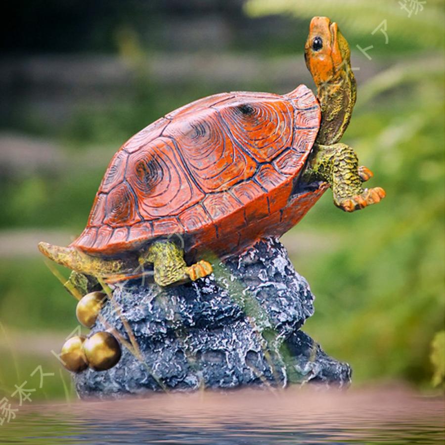 ガーデンオーナメント 置物 カメ リアル 置き物 亀 かわいい