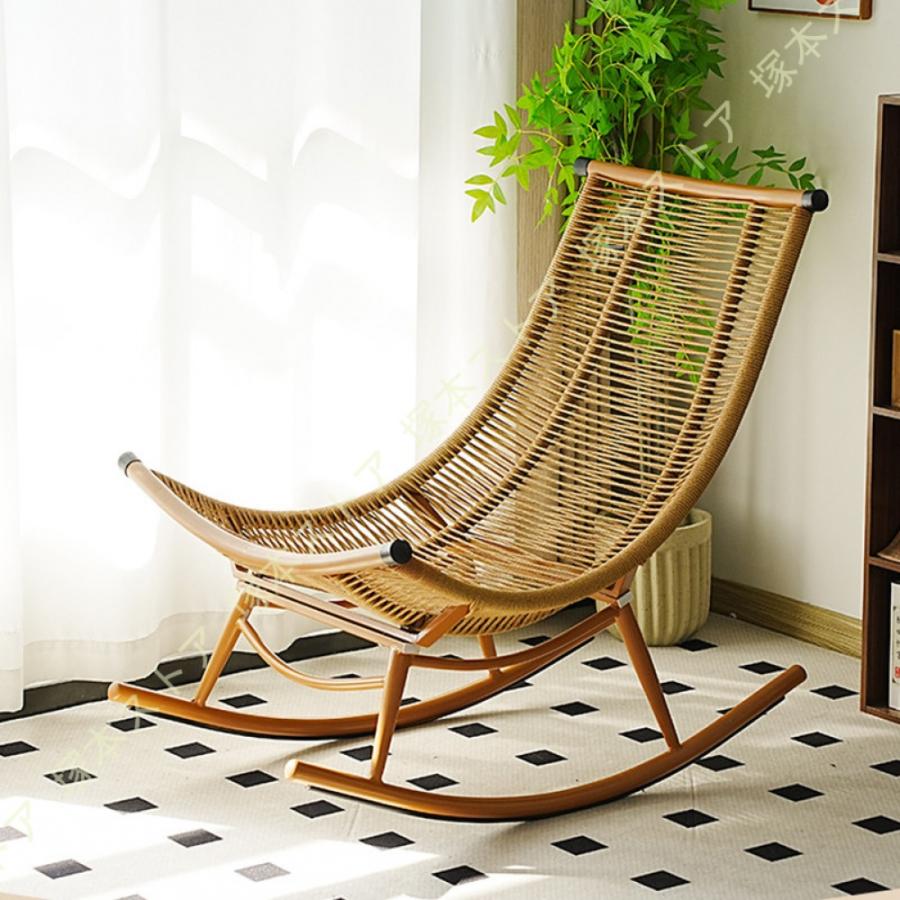 ロッキングチェア ガーデンチェア 戸外籐揺り椅子 多機能 ロッキング