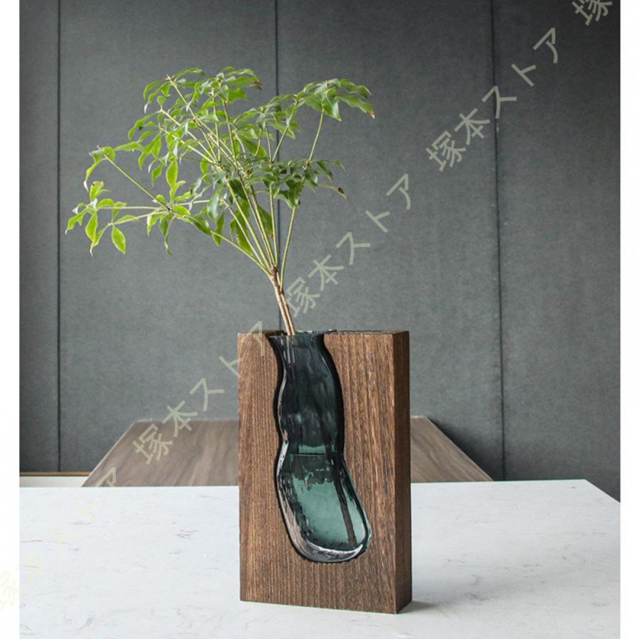 ユニーク な形状のガラス製 花瓶 花器 サンドアート ③ 3個セットです