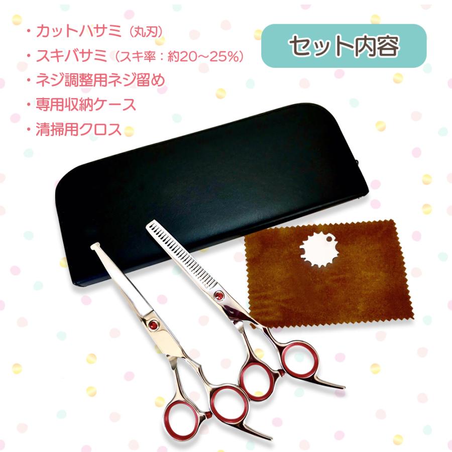 はさみセット ストレートはさみ すきばさみ 黒ケース付き