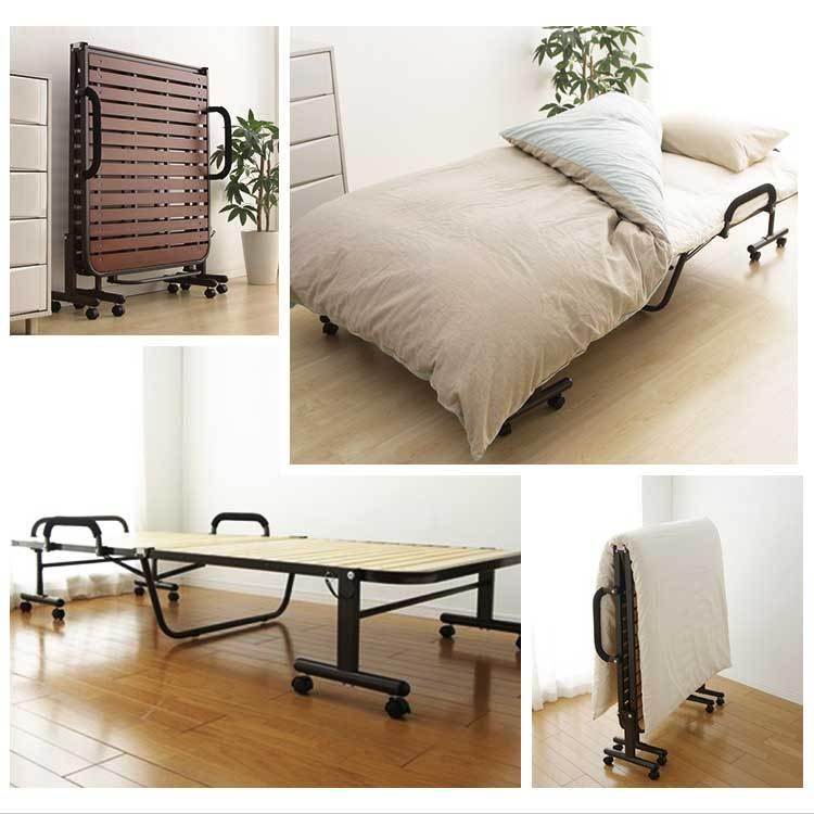 折りたたみすのこベッド OTBSS-WH ナチュラルホワイト 送料無料 セミ