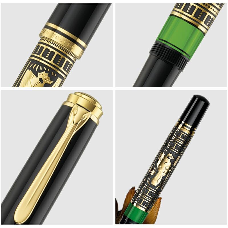 Pelikan（ペリカン） 万年筆 トレド Toledo ブラックGT ロジウム装飾18