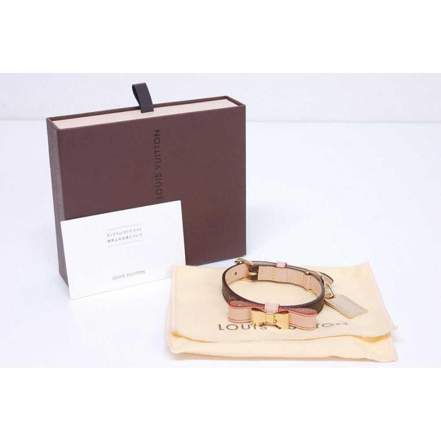 ヴィトン モノグラム コリエ バクスターXS リボン付 小型犬用首輪