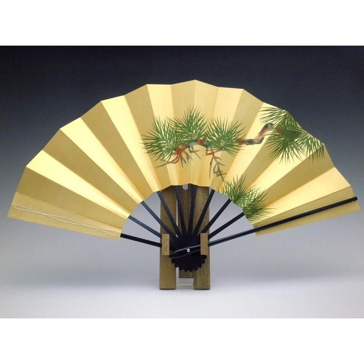 飾り扇子・ゴールド地・青松 : 京扇子専門店 山武扇舗 Yahoo!店 - 通販