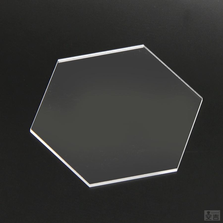 送料無料】アクリル 六角形 40mm(4cm)×2.5mm【メール便】クリア 日本製