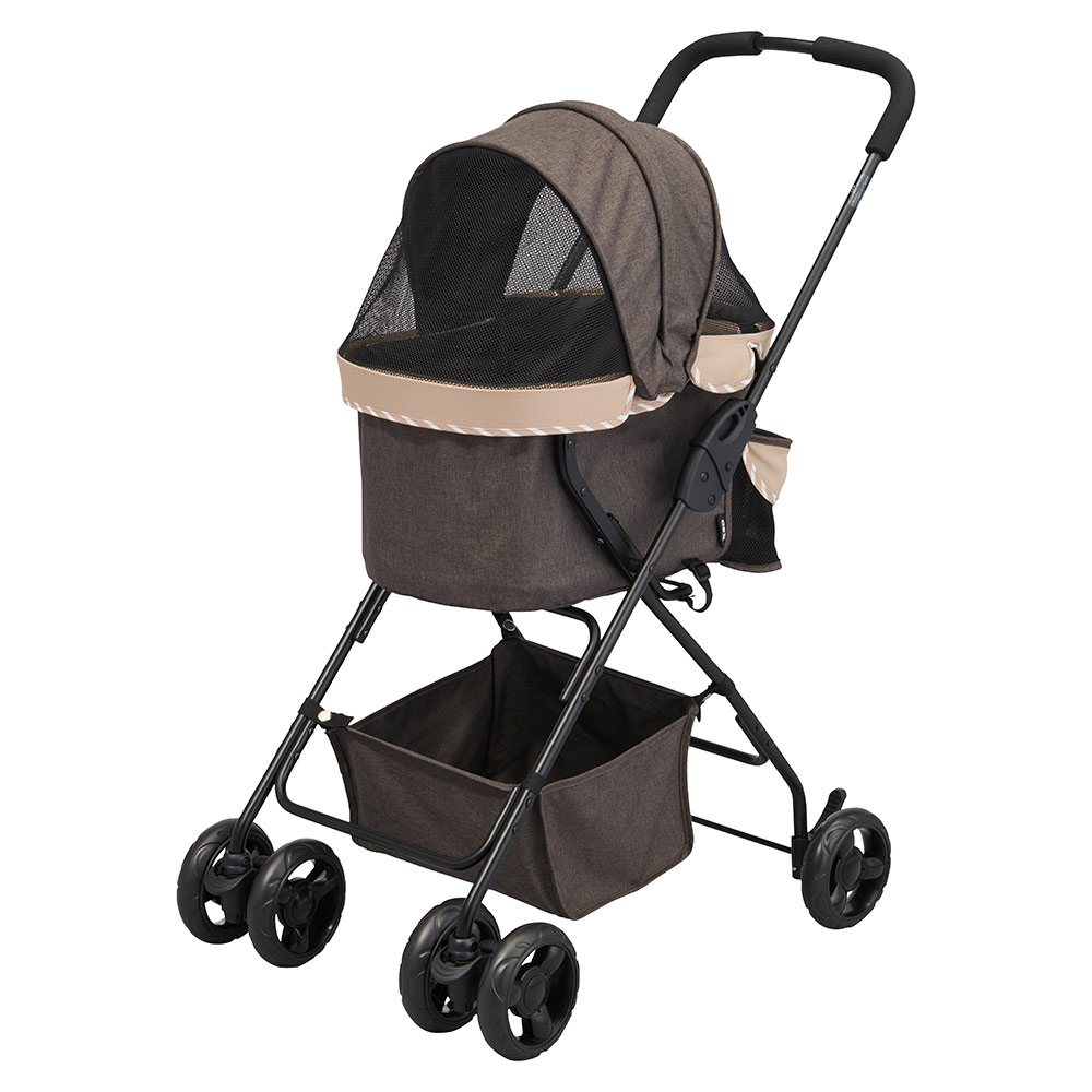 GEX わんわんカート 多頭用DXplus-N （千鳥柄ブラック） わんわん