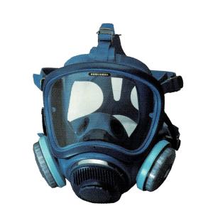 興研 BL-711HG(面体）と BRDG-82（防毒機能付き防じんフィルター）と
