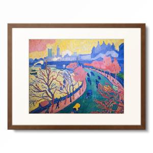 アンドレドラン 港 1905年 額装 絵画 アンドレドラン港1905年額装絵画