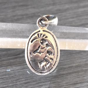 チェーン付き ココペリシルバーペンダントネックレス ネイティブ