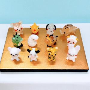 茶トラ ガラス細工 ミニチュア 茶トラ ガラス細工 ミニチュア きたの