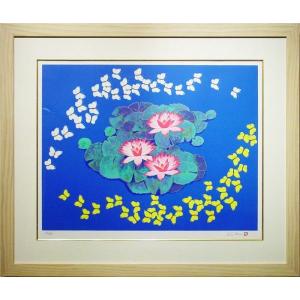 穐月 明 「 籠の椿 」 水墨画 F4 ( 4号 ) 絵画 日本画 手書き 肉筆