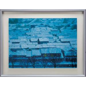 東山魁夷 静映 リトグラフ 東山すみ承認作 新復刻画 500部限定 額装品