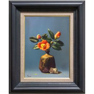 松尾洋明 「 ナイルの夕日 」 油絵 ・ 油彩画 F6 ( 6号 ) 絵画 肉筆