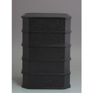 輪島塗 朱呂色塗忍草沈金二段重 化粧箱 : 茶道具商 越中屋 - 通販