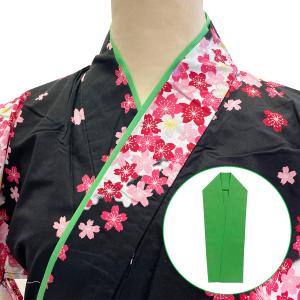 重ね衿 伊達衿 No.06 ゴールド 薄紅色 サーモンピンク 留めピン付き