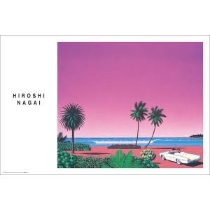 永井博/WHITE CAR AND THE BEACH ポスター TX-1857 : ムー大陸 - 通販