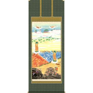 掛け軸 掛軸 十六善神図 大幅仏画 (複製画・新品) 桐箱・タトウ箱入り