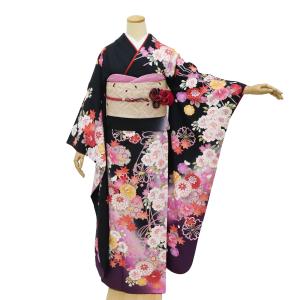 振袖 中古 フルセット 販売 成人式 正絹 美品 長襦袢 袋帯付き 結婚式