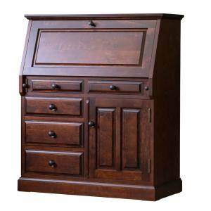 イタリア デスク ライティング ビューロー 3段 茶 象嵌 丸脚 完成品