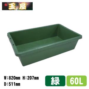 プラ箱 プラ舟 緑 80L コンテナ 農業用 プラ船 トロ舟 野菜洗い