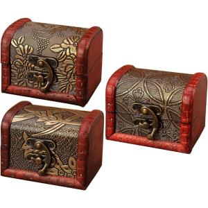 アンティーク風 宝箱 木製 ゴールド 収納ボックス レトロ インテリア