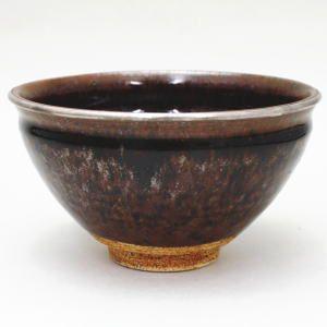 茶道具 抹茶茶碗 瀬戸天目茶碗 本銀覆輪付 加藤光右衛門作 山十窯 天目