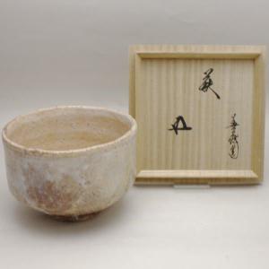 阿漕焼 御本立鶴写茶碗 福森比路志造（本体のみ） : 茶道具商 越中屋