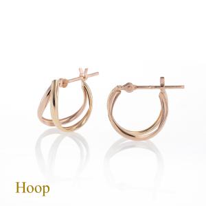 Jewel closet by L&Co. ピアス K10 2連風 フープピアス レディース