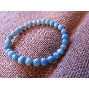 パワーストーン 天然石 ラリマーブレスレット 6mm t54-5716 : H.S.K