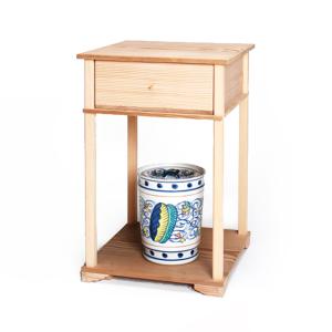 桐 四方棚 角 利休好写 小林幸斎作 茶道具 桐製 木地棚 炉用 風炉用