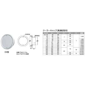クーラーキャップ 貫通配管用 CK 150 サイズ A145xB203xC20xD65xE7