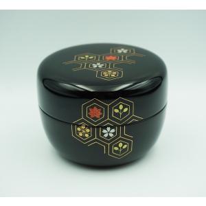 茶道具 棗 中棗 亀甲蒔絵 黒川和禅 桐箱 : 新古茶道具 さかい ヤフー店